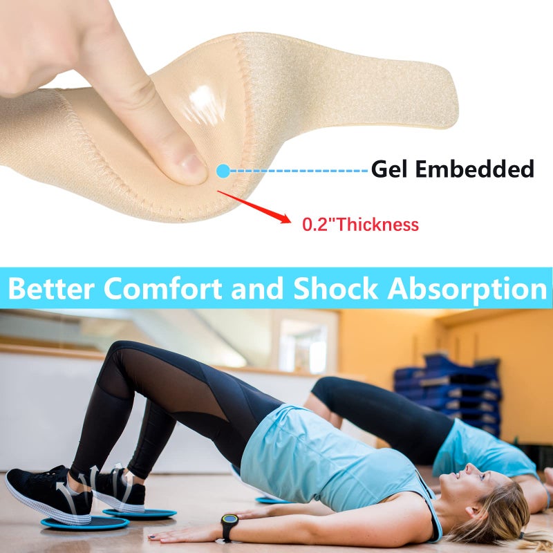 JUMPOW Heel Protectors  Gel Heel Cups for Heel Pain  Heel Cushion Support  Relief for Plantar Fasciitis  Achilles Tendinitis  Bone Spur  Cracked Heels  Adjustable & Breathable  Heel Pads for Men Women - Image 3